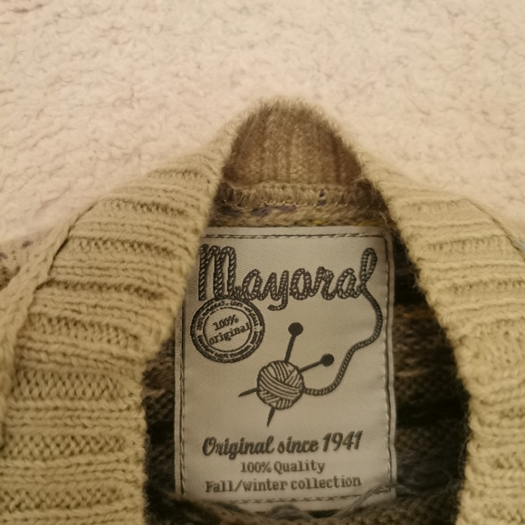 2/ 25 Mayoral Fairisle Jacquard Sweater Dress - Picture 6 of 9